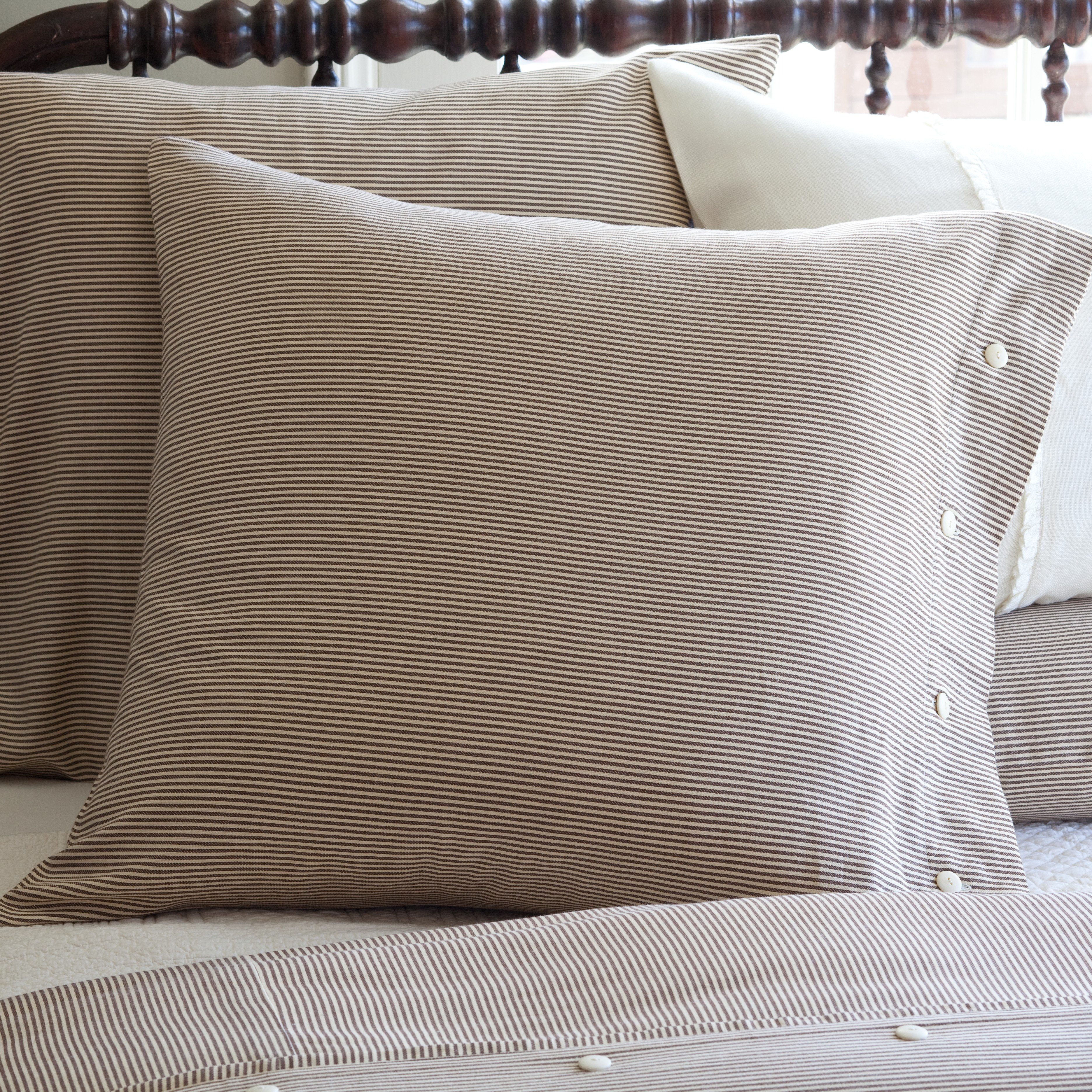 Taylor Linens Farmhouse Stripe Euro Pillowcase & Reviews | Wayfair