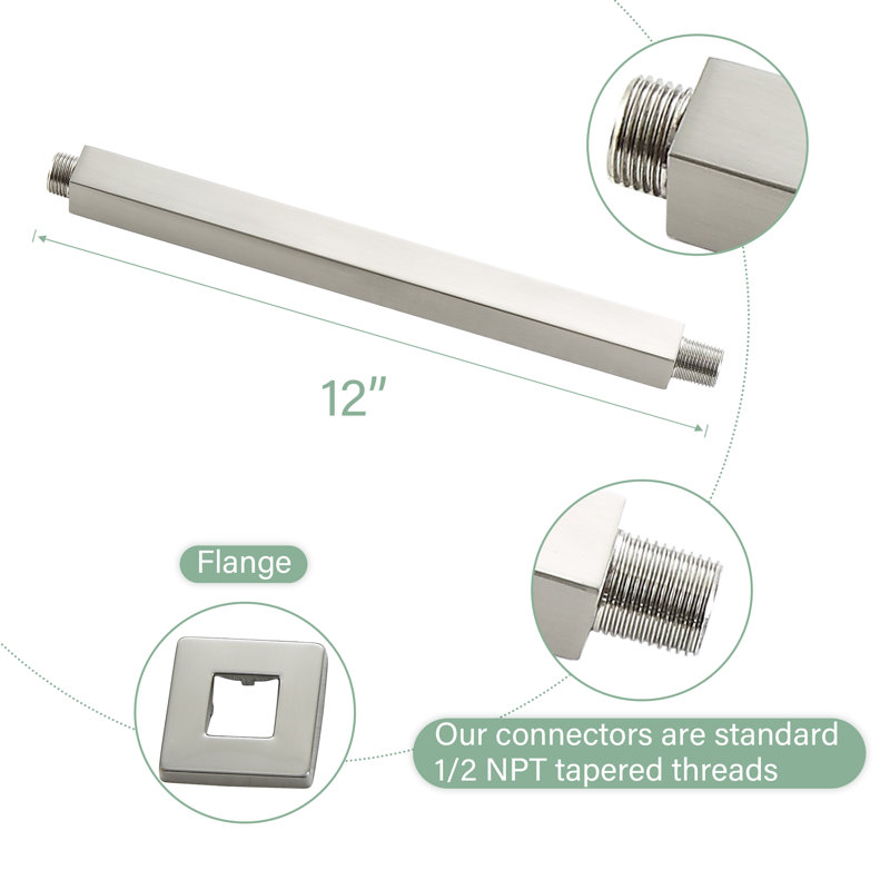 Complete Shower System with Rough in-Valve, Brushed Nickel