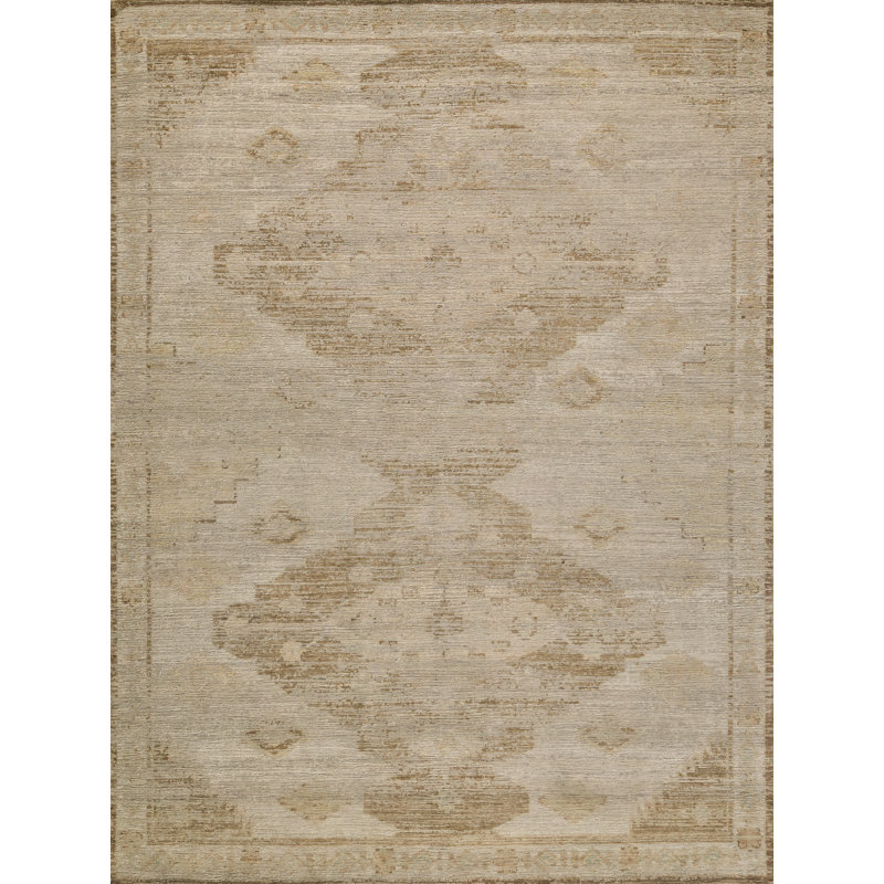 Kingston hand-knotted Wool Tan/Beige Area Rug, 12'X15'