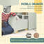 Kids Bookshelf with Moveable Drawer, Montessori-Inspired Children's Bookcase with Wheels