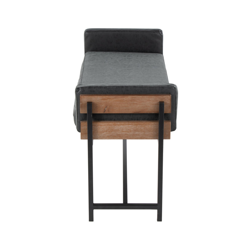 Banc en simili-cuir, Brun