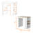 Kitchen Island Doyle, Three Side Shelves, White And Light Oak Finish-1104601633