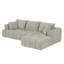 Canapé modulaire surdimensionné en L Chenille, design minimaliste, canapé-lit confortable pour les salons, les appartements et les espaces de réception