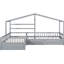 Lit plateforme simple à 3 tiroirs dans la chambre à coucher de taille essentielle avec rangement solide et confortable-1254778869
