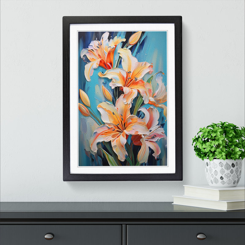 Single Picture Frame Print on Wood, Black Framed, 34cm H x 25cm W