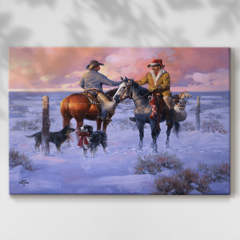 Sharin 'Christmas with the Neighbours -Gallery Wraraped Cavas, 12 x 18