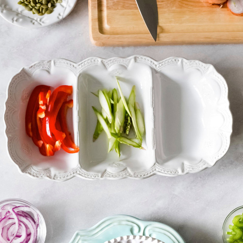 Incanto Stoneware Divided Serving Dish