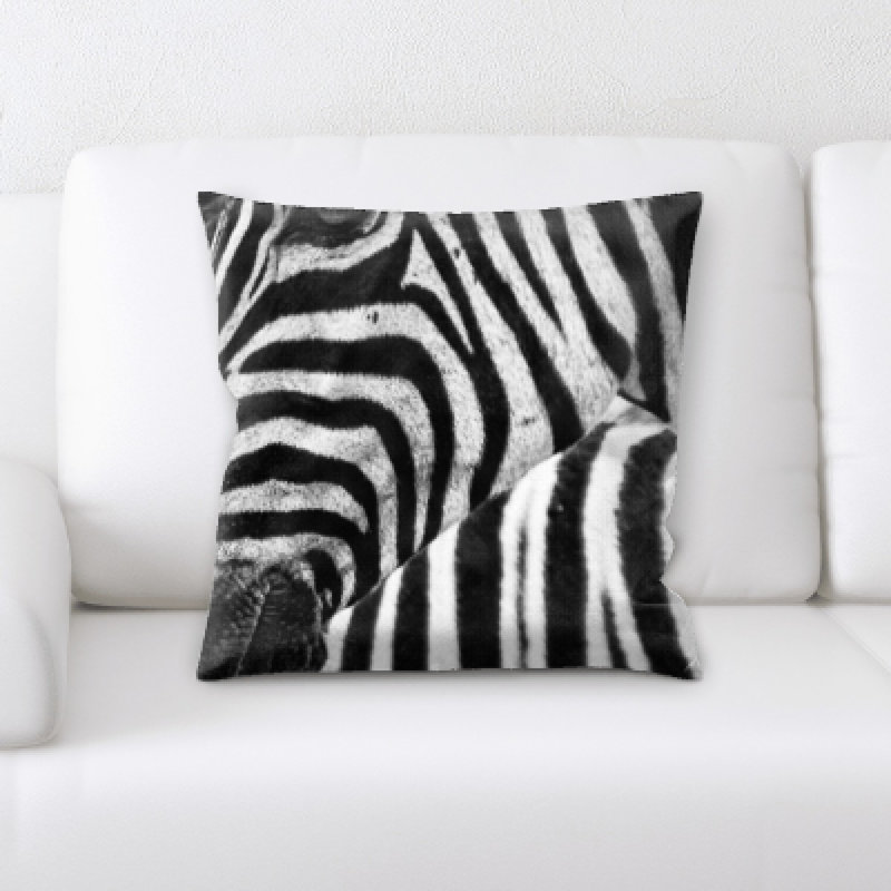 Animal Print Faux Leather Throw Pillow