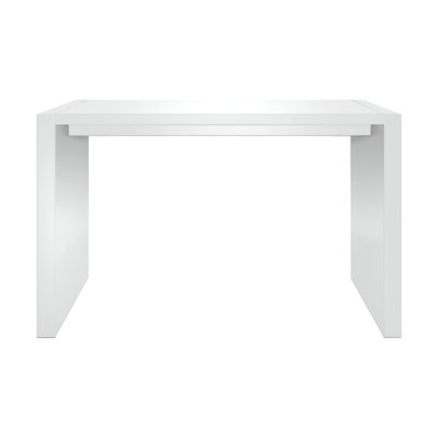 60" White Wood Rectangular Bar Table