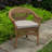 Casual Cushion Wicker Outdoor Chair Cushion, Sunbrella Fade & Water Resistant for Wicker Dining Chairs & Sunroom Seats, 18"W x 18"D, 2.5" thick, Reversible, Cast Silver-129892917