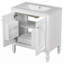 Meuble-lavabo de salle de bain avec lavabo en céramique, armoire et tablettes-681019261