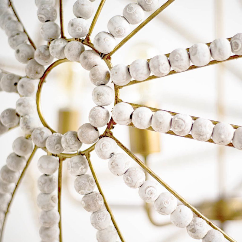 6 - Light Chandelier, White