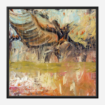 Orange, brun et bleu par John Beard - reproduction d'artiste sur toile