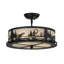 Plafonnier semi-encastré tambour 2 lumières unique 16 po