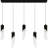Kepley 2-Light Integrated LED Matte Black Linear Chandelier