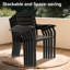 7 pièces pour l'extérieur avec 6 chaises empilables en métal et une table ronde de 54,14 po, convient pour la pelouse de la cour arrière, un trou de parasol réglable pour la protection contre la pluie et la pluie-23735996