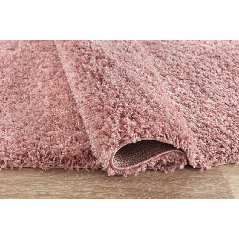 Esterly Solid Colour Shag Area Rug, Rectangle 60 x 220cm