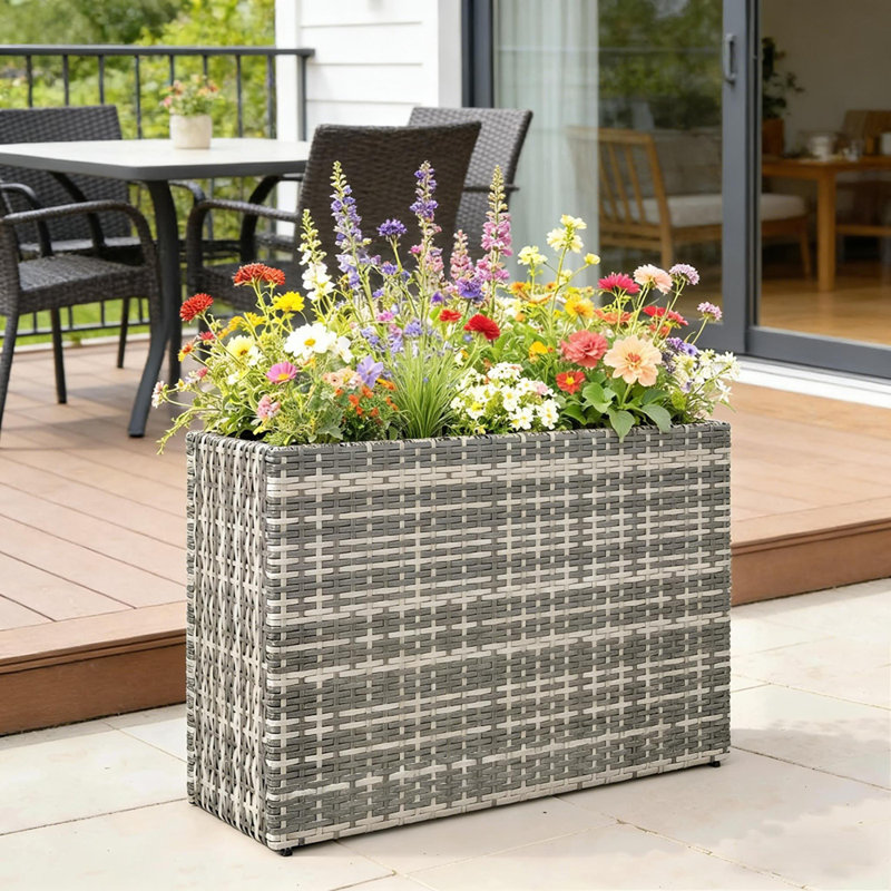 Jardinière surélevée moderne, lit surélevé pour jardin, Gris