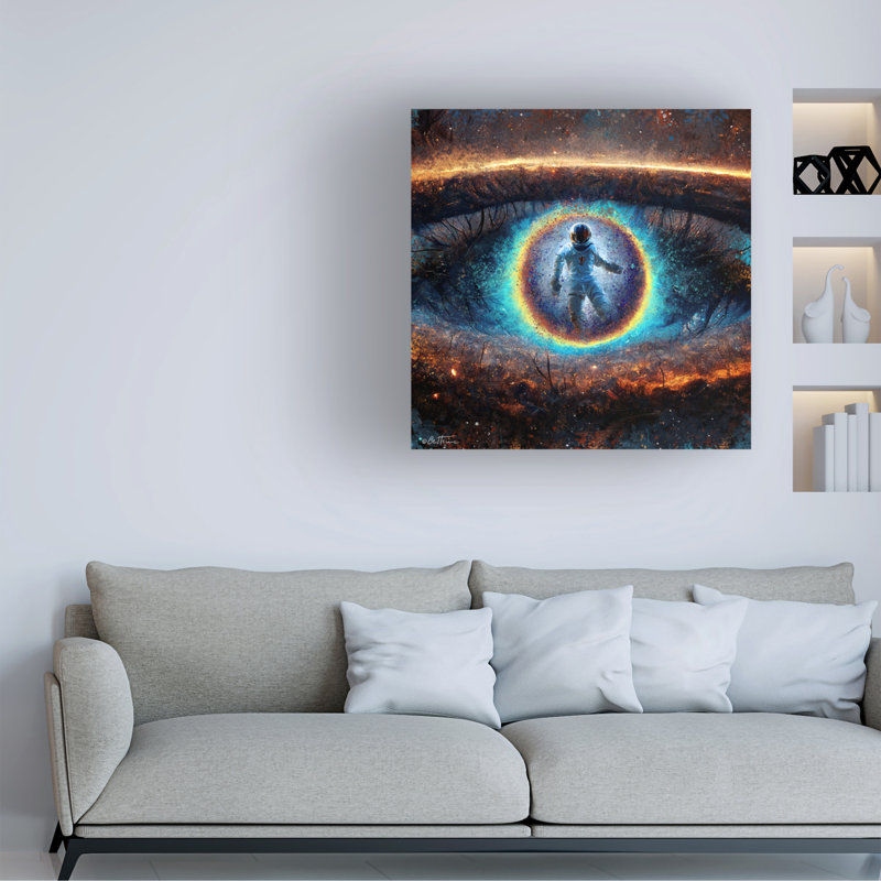 Œuvre sur toile, «Bachelo Ben Heine», H 14 po x l 14 po