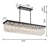 Gisela 8-light 39.4" Antique Black Rectangle Crystal Chandelier