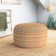 Shipka 29" Wide Round 100% Braided Jute Pouf Ottoman/Foot Stool by Jaipur Living