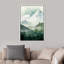 Woodland Forest Landscape Green Mountain Nature Scene Modern Decor Large Frame, impression sur toile, art mural-73333569-73333570-119395185
