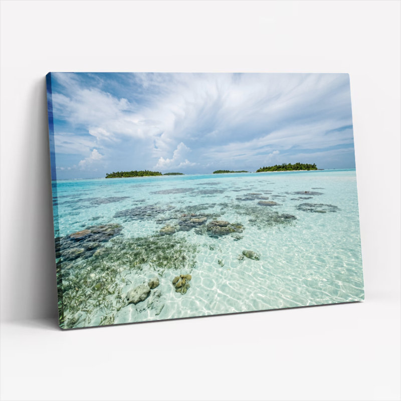 Ensemble de 1 tableau sur toile « Paradis tropical », H 36 po x l 48 po, Toile tendue