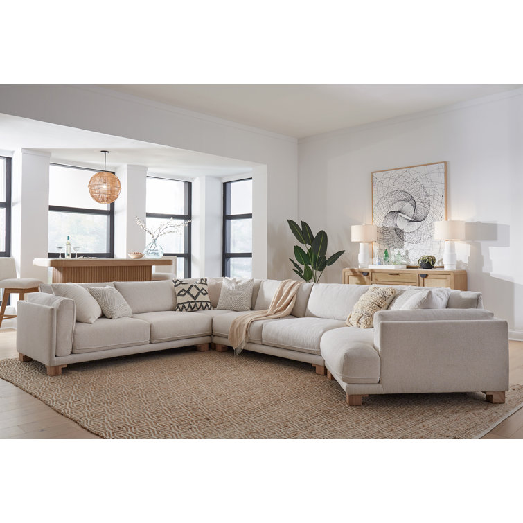 Wade Logan® Forbestown 7 - Piece Upholstered Sectional & Reviews