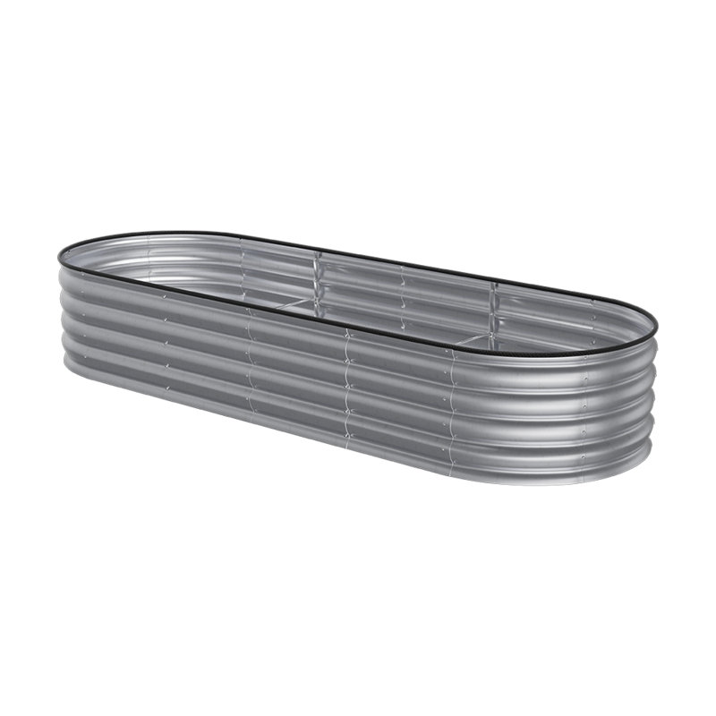Metal Raised Garden Bed, 42cm H x 240cm W x 80cm D
