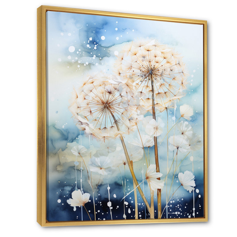 Mattand Dandelion Whimsical Dandelion Pointillism II - reproduction sur toile, H 40 po x l 30 po x P 1,5 po