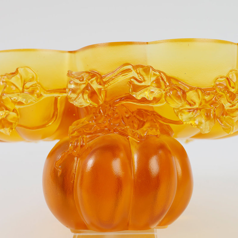 Sculpture en forme de courge en cristal
