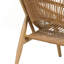 Chaise longue d'extérieur en osier de style papasan, osier avec coussin