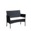 Ensemble de 4 chaises de patio rembourrées beiges pour un coin agréable