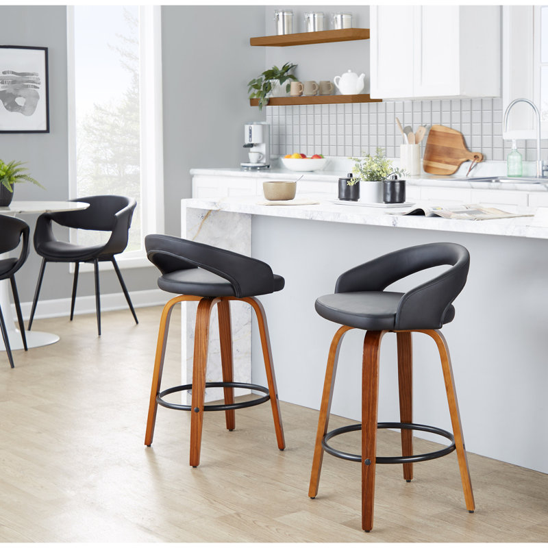 Contemporary Counter Stool, Noir