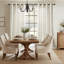 Linen Blend Semi Sheer Curtain Panel Pair-1269447318-1267657076