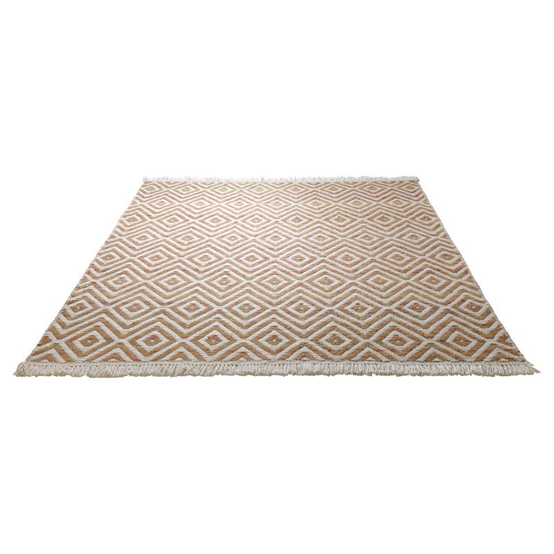Vector Chevron Wool Hand Woven Area Rug, 60 x 110cm