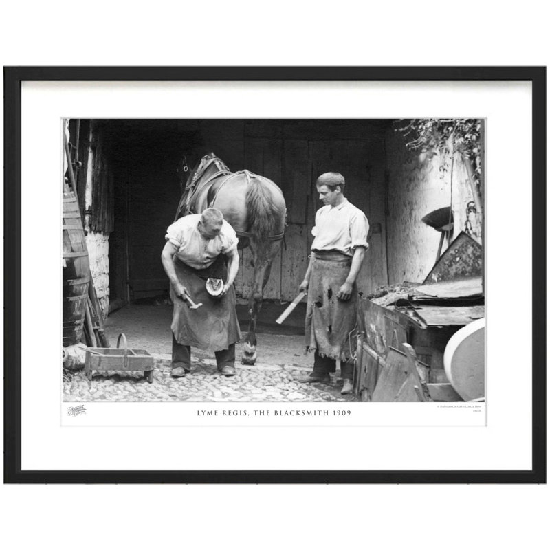Lyme Regis, The Blacksmith 1909 by Francis Frith - Single Picture Frame Print, 28cm H x 36cm W x 2.3cm D