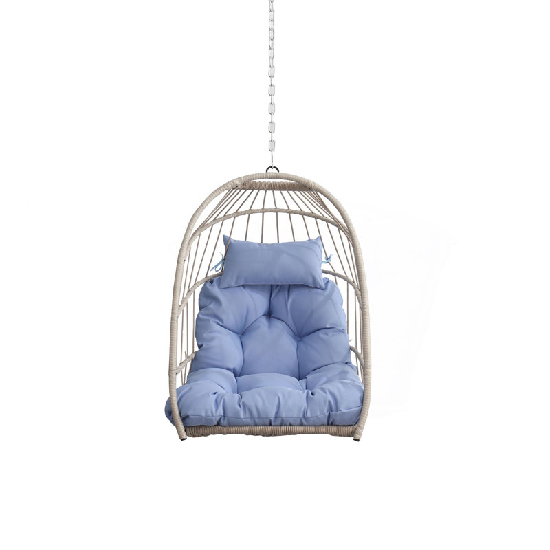 Chaise suspendue en PE pour l'extérieur, Bleu