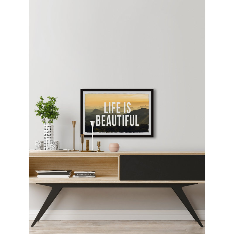 Life Is Beautiful II by Marmont Hill - Single Picture Frame Painting, 20cm H x 30cm W x 3.81cm D
