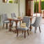Ensemble de 4 chaises de salle à manger rembourrées en lin Modern Simplicity-288023724