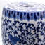 Blue & White Hand-Painted Lotus Ceramic Garden Stool