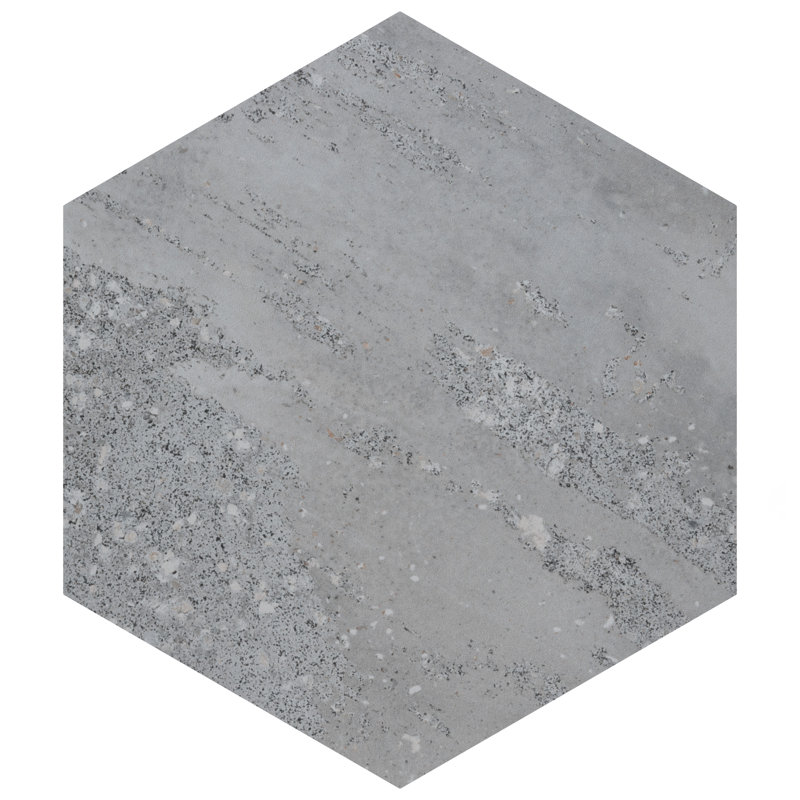 Recycle Hex 8.5" x 10" Porcelain Stone Look Wall & Floor Tile