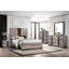 Mobilier de chambre à coucher contemporain en bois avec tête de lit et panneau de lit 1pc-41089501-41089500