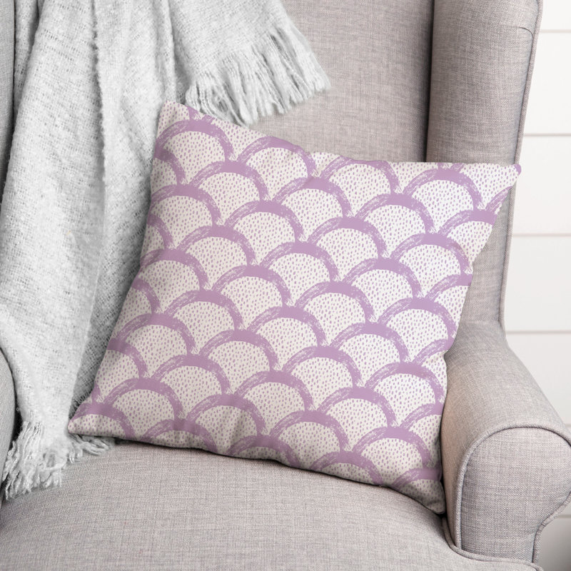 Scallop Outdoor Throw Pillow, Purple, 20" x 20"