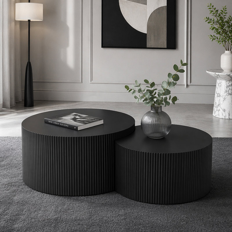 Round Coffee Table with Manufactured Wood Table Top