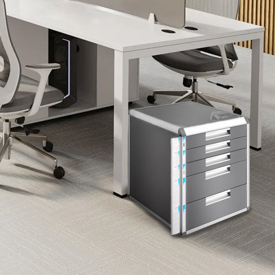 Metal File Storage Cabinet With Lock And 5 Drawers