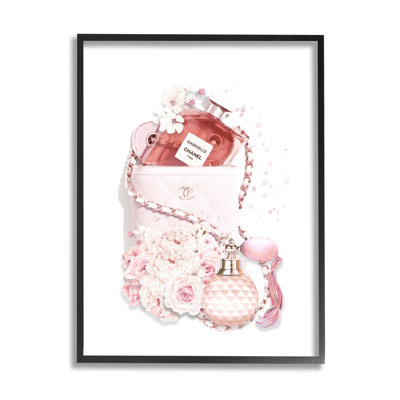 Sac de designer rose avec éclaboussures de peinture chic