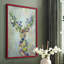 Fantastic Florals Deer, Portrait, reproduction encadrée - bois massif-2012393644-2012393646