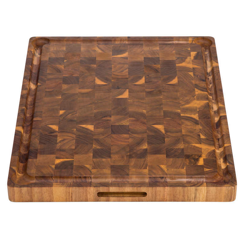 Versatile End Grain Acacia Cutting Board, 15" L x 20" W 