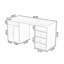 Bureau double caisson en bois massif avec 3 tiroirs Burlywood-2035248642